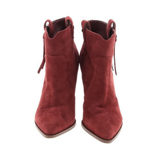 Sam Edelman Burgundy Suede Ankle Boots